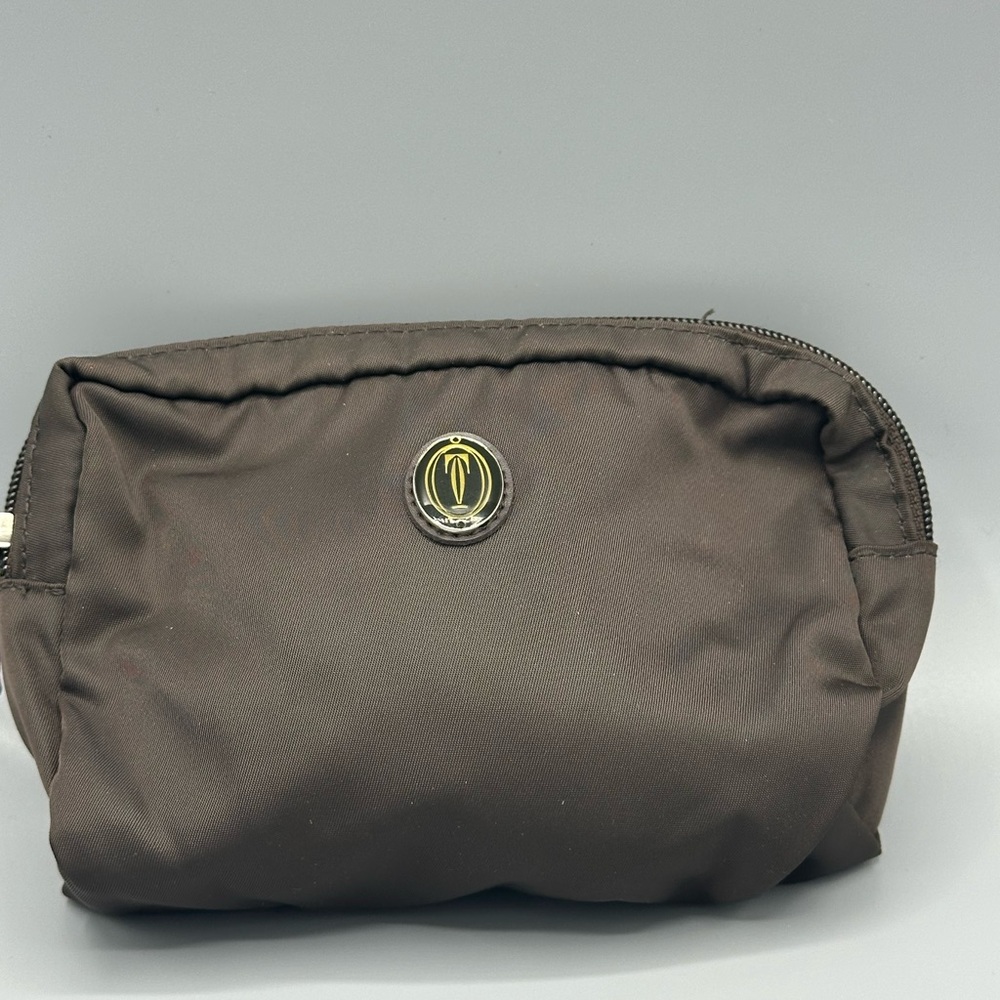 Twany Brown Zippered Comestic/Toiletries Pouch